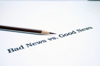 Bad news versus good news clipart