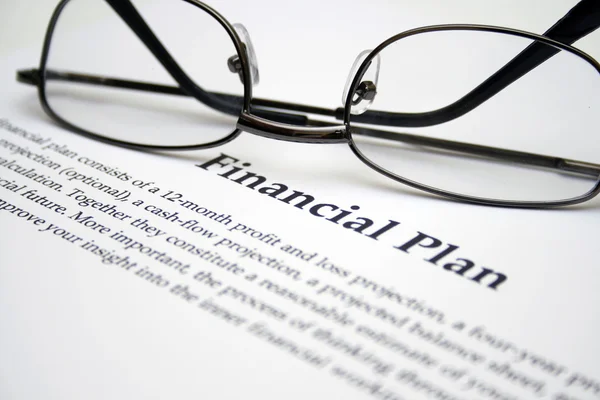 Pénzügyi terv — Stock Fotó