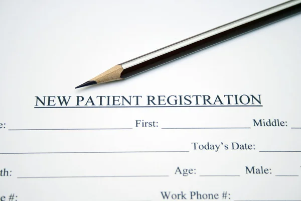 Formular zur Patientenregistrierung — Stockfoto