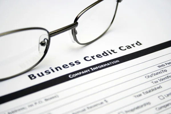Програма для отримання кредитної картки для бізнесу — стокове фото