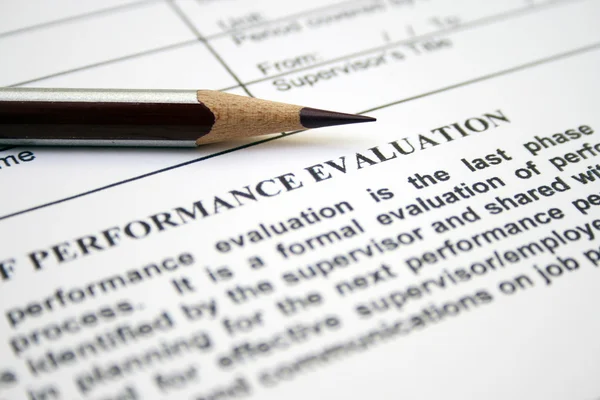 Formulário de avaliação de desempenho — Fotografia de Stock