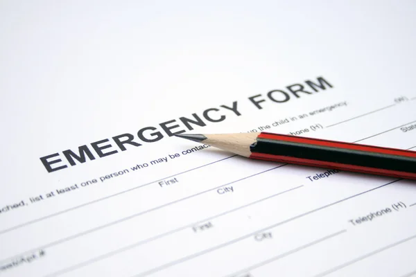 Emergency form — Stock Photo, Image