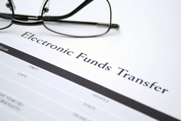 Electronic funds transfer — Stock Photo, Image