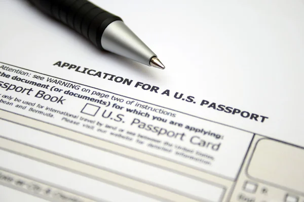 Pedido de passaporte dos EUA — Fotografia de Stock