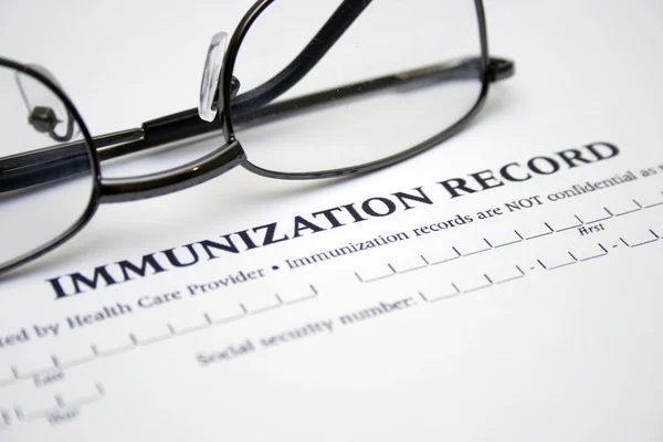 Immunisatie record — Stockfoto
