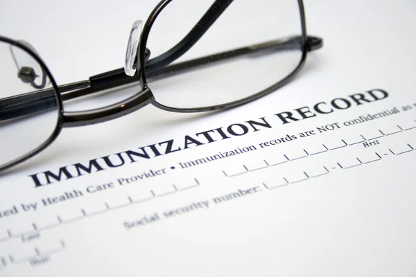 stock image Immunization record