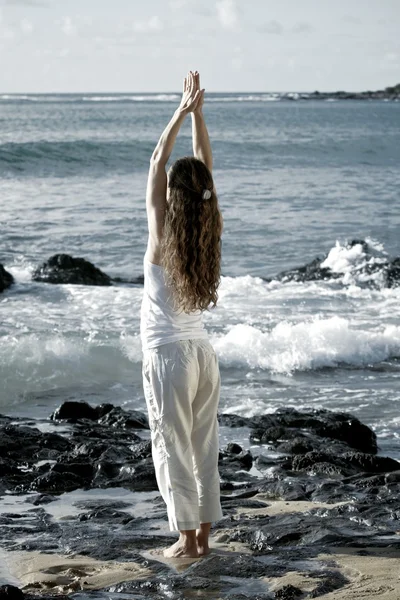 Yoga Upward Salute — Stock Photo, Image