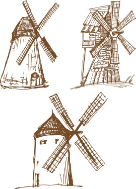 Set of sketchers mills clipart