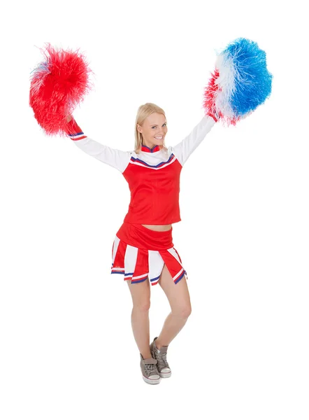 Uśmiechający się piękne cheerleaderki z wieeeelki. — Zdjęcie stockowe