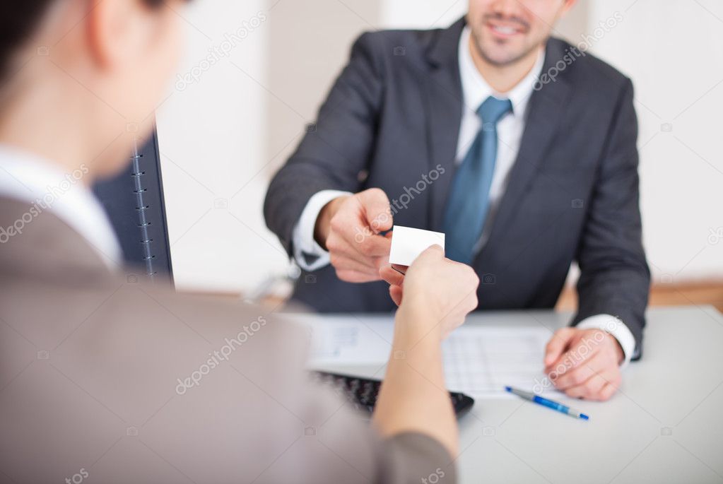 Young businessman at the interview