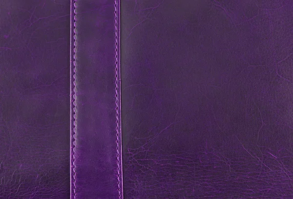 Texture cuir violet avec couture — Photo