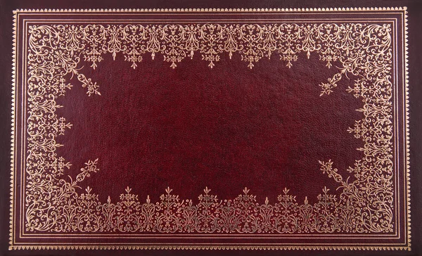 Oude oude book cover met ornamenten — Stockfoto