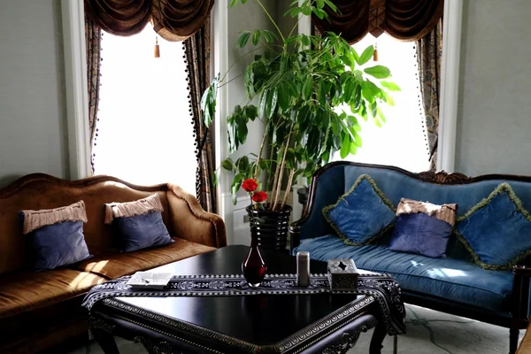 Luxusní moderní obývací pokoj — Stock fotografie
