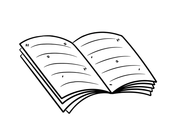 Kniha ve stylu doodle — Stockový vektor