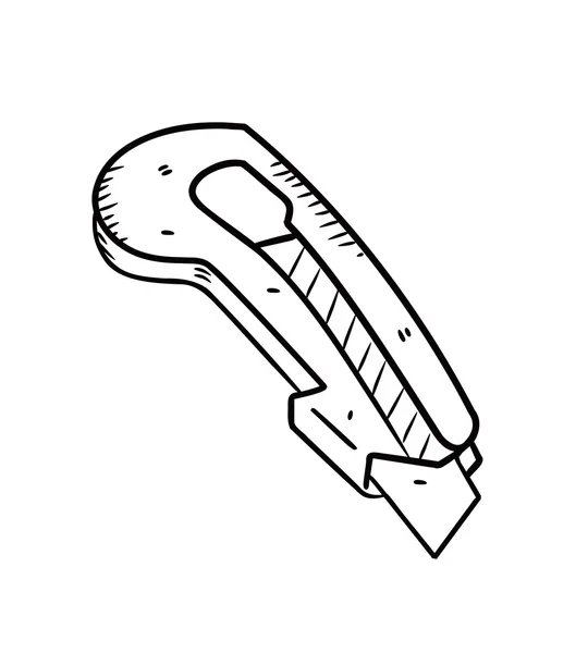 刀具在涂鸦风格 — 图库矢量图片
