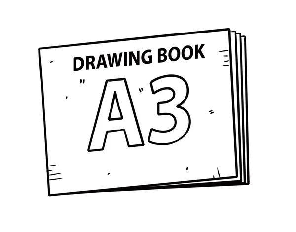Libro de dibujo en estilo doodle — Vector de stock