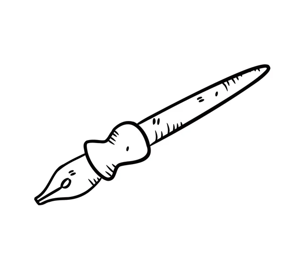 Pen in doodle stijl — Stockvector