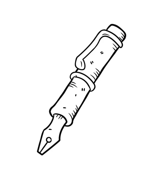 Penna i doodle stil — Stock vektor