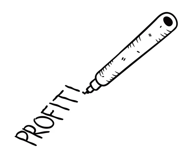 "profit" hand writing — Stock Vector