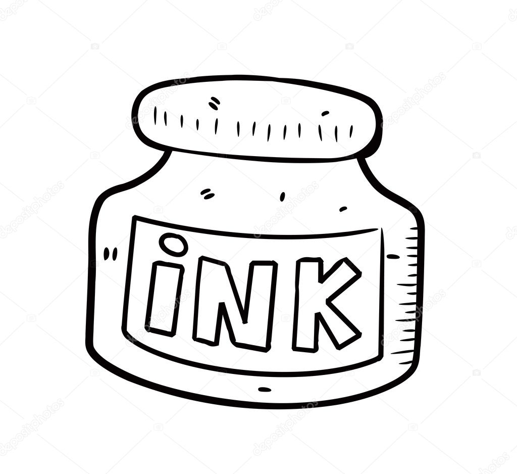 Ink bottle — Stock Vector © mhatzapa #10539290