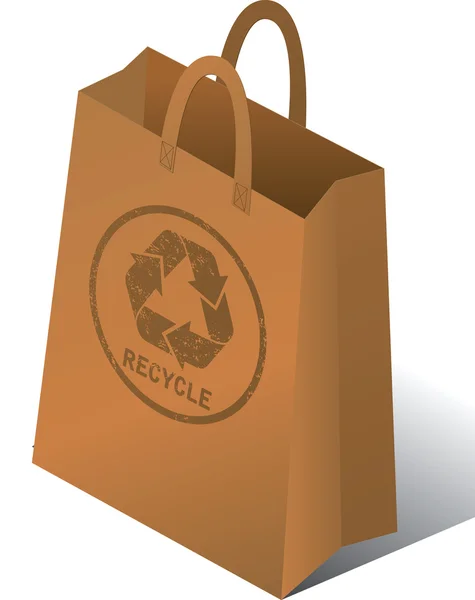 Återvinna shoppingpåse — Stock vektor