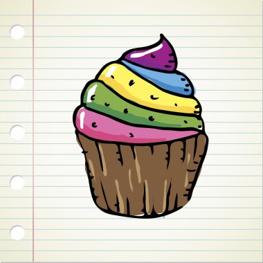 Doodle cupcake