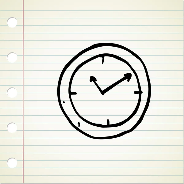 Doodle ρολόι — Διανυσματικό Αρχείο