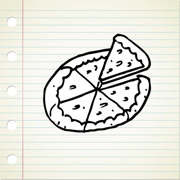 Doodle pizza — Stockvector