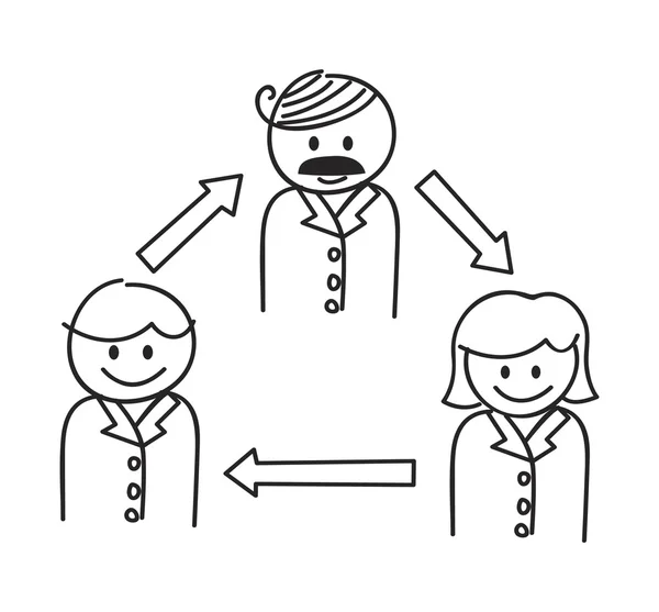 Samenwerking diagram — Stockvector