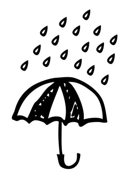 stock vector Umbrella doodle