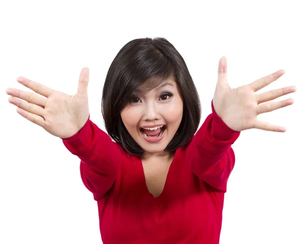 Pretty excited young girl — Stock Photo, Image