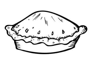 Pie doodle clipart