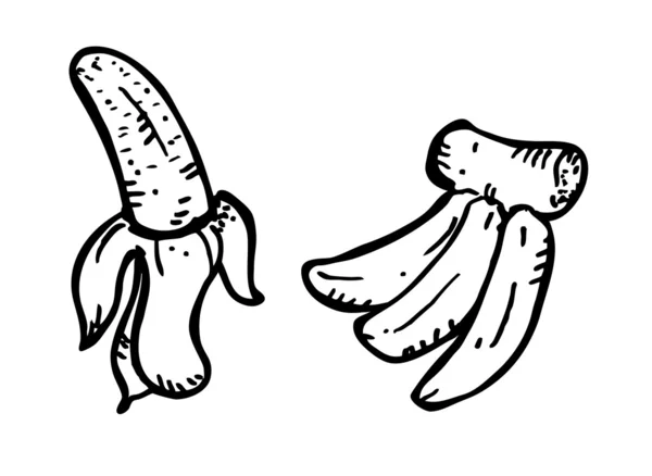 Banánový doodle — Stockový vektor