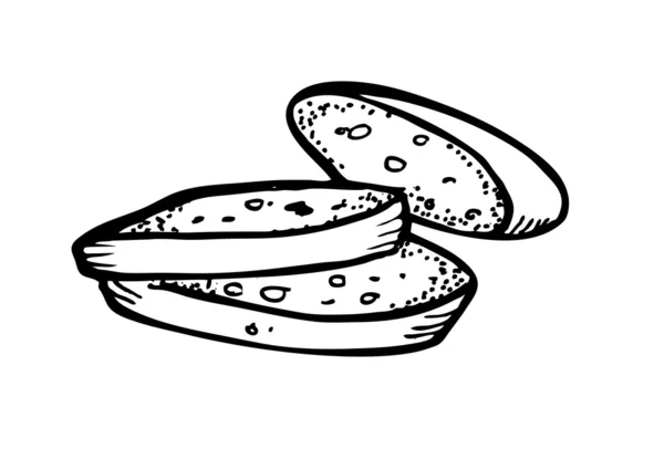 Garabato de pan — Vector de stock