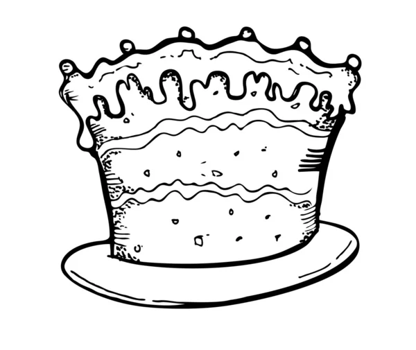 Gâteau doodle — Image vectorielle