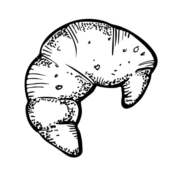 Croissant doodle — Stockový vektor