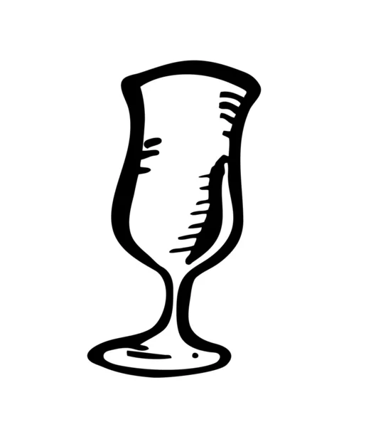 Wine glass doodle — Stock Vector