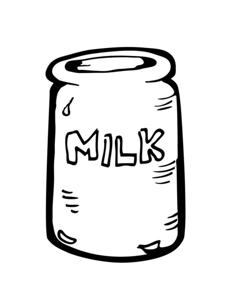 Melk kan doodle — Stockvector