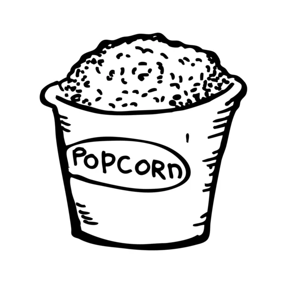 Pop corn doodle — Stockvector