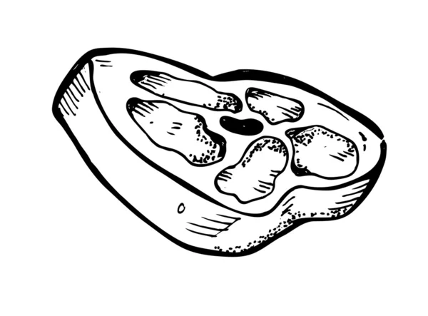 Сырое мясо каракули — стоковый вектор
