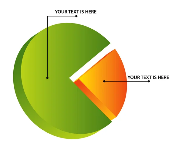 stock vector 3d pie chart