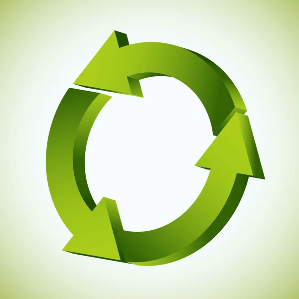 Abstract 3d recycle icon vector illustration — Stock Vector