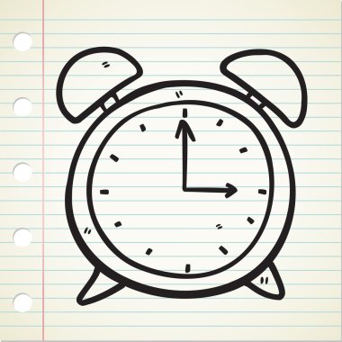 Clock doodle clipart