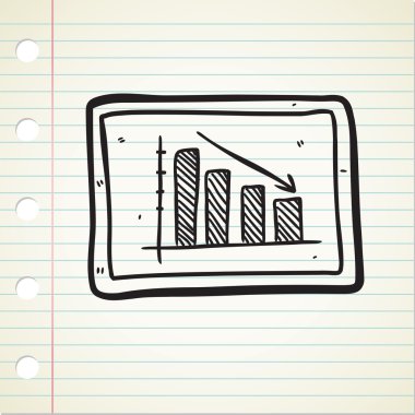 Decrease graphic chart clipart