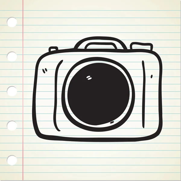 Fotoaparát doodle — Stockový vektor