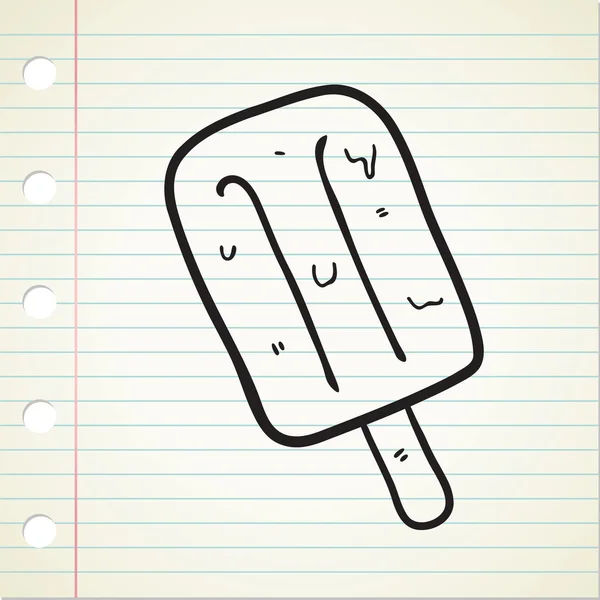 Ice cream stick doodle — Stock Vector