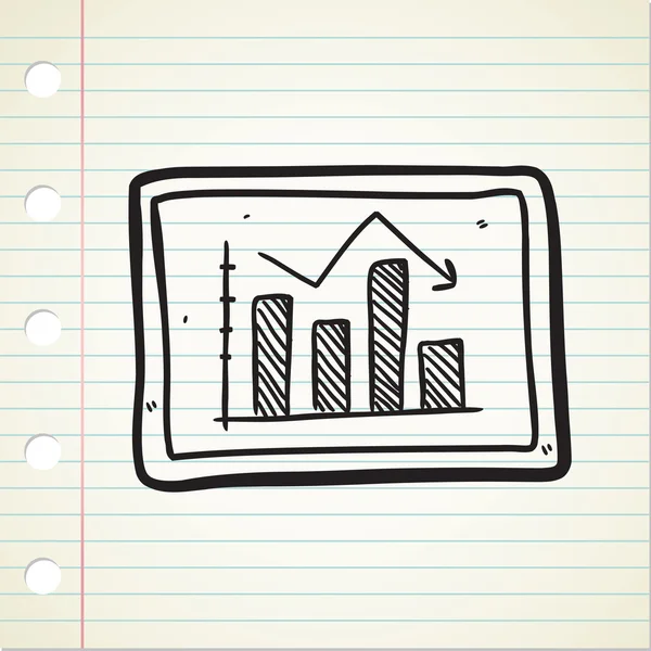 Decrease graphic chart — Stock Vector