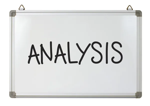 Analysewort auf Whiteboard geschrieben — Stockfoto