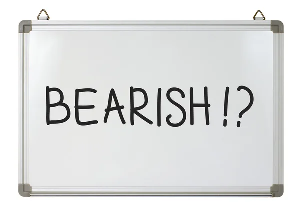 Palavra Bearish escrito no quadro branco — Fotografia de Stock