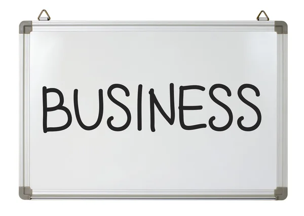 Business word written on whiteboard